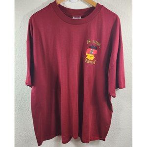 Vintage US Army Garrison Heidelberg Germany Burgundy US Meddac Shirt Top  XXL